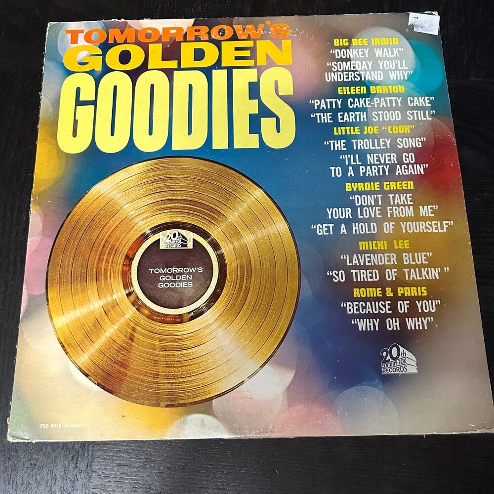 VARIOUS: tomorrow's golden goodies 20TH FOX 12" LP 33 RPM